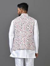 Designer Kurta Jacket Set In Multicolour