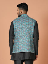 Kurta Jacket Set in Multicolour