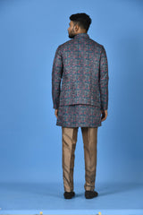 Kurta Jacket Set in Multicolour