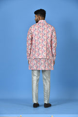 Kurta Jacket Set in Multicolor