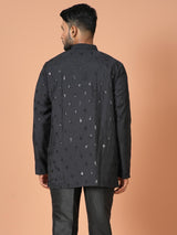 Short Kurta With Pant in Black Colour