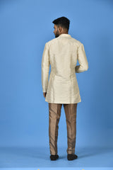 Short Kurta With Pant in Cream Colour