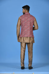 Kurta Jacket Set in Multicolour