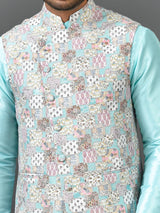 Kurta Jacket Set in Multicolour