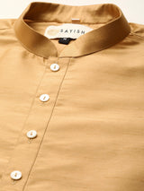 Charming Beige Cotton Kurta Set