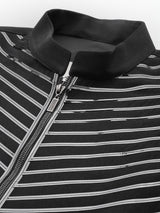 Natural Black Striped Rayon Kurta Set