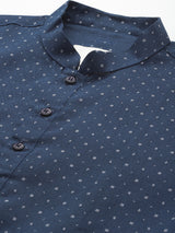 Midnight Linen Kurta Set