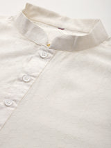 Cream Muslin Cotton Kurta Set