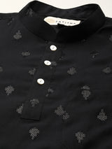 Timeless Black Cotton Kurta Set