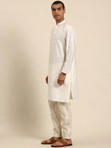 Cream Muslin Cotton Kurta Set