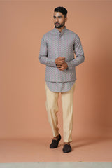 Kurta Jacket Set in Multicolour