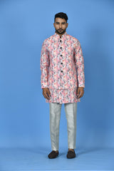 Kurta Jacket Set in Multicolor