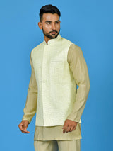 Designer Kurta Jacket Set In Multicolour