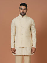 Kurta Jacket Set in Beige Colour