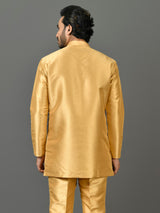 Designer Beige Silk Short Kurta