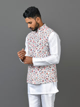 Designer Kurta Jacket Set In Multicolour