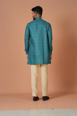 Short Kurta With Pant in Teal Colour