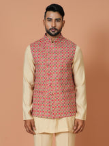 Kurta Jacket Set in Multicolour