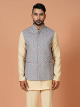 Kurta Jacket Set in Multicolour