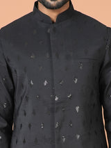 Kurta Jacket Set in Black Colour