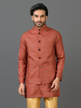 Kurta Jacket Set in Gold Colour