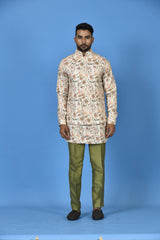 Kurta Jacket Set in Multicolour