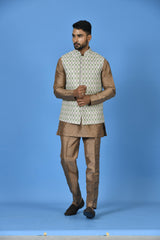 Kurta Jacket Set in Multicolour