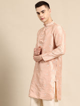 Pastel Pink Muslin Cotton Kurta Set