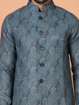 Kurta Jacket Set in Multicolour