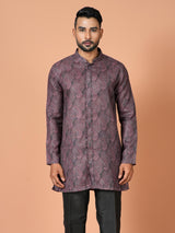 Short Kurta With Pant in Purple Colour