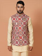 Kurta Jacket Set in Multicolour