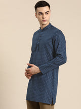 Midnight Linen Kurta Set