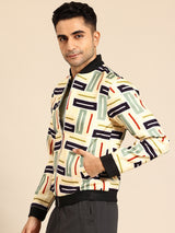 Color Block Striped Jacket