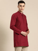 Crimson Elegance Kurta Set