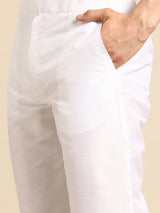Cream Silk Off-White Statement Kurta Set