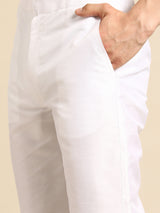 Navy Blue Pure Cotton Subtle Kurta Set