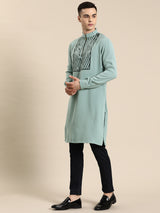 Green Viscose Rayon Kurta Set