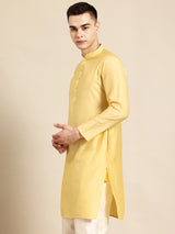 Yellow Muslin Cotton Kurta Set