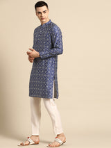 Royal Blue Silk Luxe Kurta Set