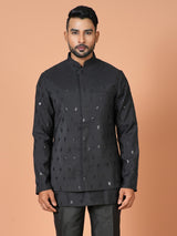 Kurta Jacket Set in Black Colour