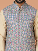 Kurta Jacket Set in Multicolour