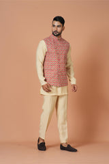 Kurta Jacket Set in Multicolour