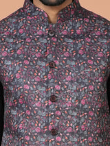 Kurta Jacket Set in Multicolour