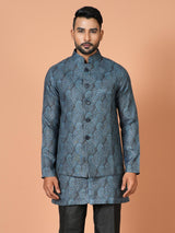 Kurta Jacket Set in Multicolour