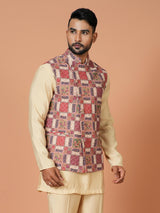 Kurta Jacket Set in Multicolour