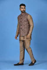 Kurta Jacket Set in Multicolour