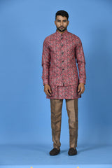 Kurta Jacket Set in Multicolour