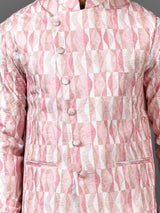 Designer Kurta Jacket Set In Pink