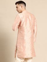 Pastel Pink Muslin Cotton Kurta Set