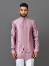 Designer Kurta Jacket Set In Purple